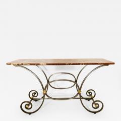 French Iron and Marble Top Console - 1149171