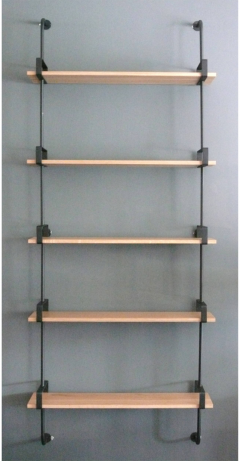 French Iron and Oak Wall Shelves - 386562