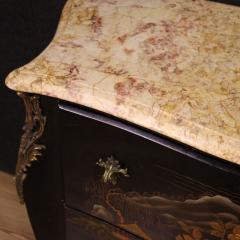 French Lacquered Chinoiserie Commode with Marble Top - 4194197