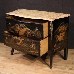 French Lacquered Chinoiserie Commode with Marble Top - 4194200