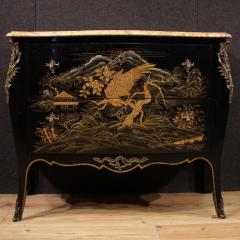 French Lacquered Chinoiserie Commode with Marble Top - 4194201