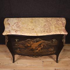 French Lacquered Chinoiserie Commode with Marble Top - 4194206