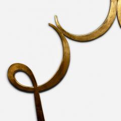 French Large Pair of Three Armed Bronze Wall Lights circa 1940 - 4242969