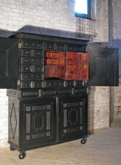 French Late 17th Century Louis XIV Ebonized Cabinet with Fitted Interior - 630601
