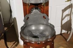 French Late 18th Century Louis XV Pewter Lavabo Mounted on Walnut Stand - 3485423