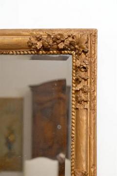 French Late 18th Century R gence Style Carved Mirror with Floral Decor - 3415724