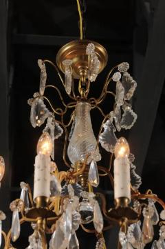 French Late 19th Century Crystal 12 Light Chandelier with Brass Armature - 3422503