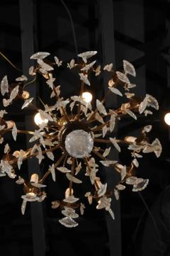 French Late 19th Century Crystal 12 Light Chandelier with Brass Armature - 3422538