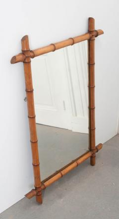 French Late 19th Century Faux Bamboo Mirror - 832997