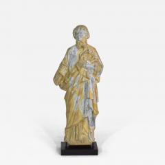French Late 19th Century Neo Gothic Gilded Metal Saint Statue - 4369356