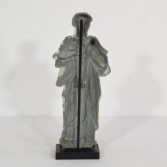 French Late 19th Century Neo Gothic Gilded Metal Saint Statuethic Saint - 4111604