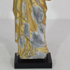 French Late 19th Century Neo Gothic Gilded Metal Saint Statuethic Saint - 4111610
