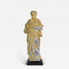 French Late 19th Century Neo Gothic Gilded Metal Saint Statuethic Saint - 4344876