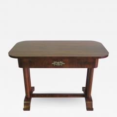 French Late Art Deco Modern Neoclassical Desk Console Vanity in Walnut - 1698527