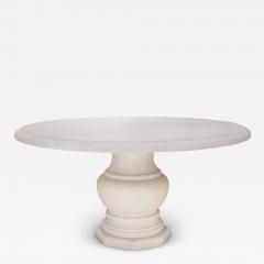 French Limestone Round Table with Baluster Base Custom Sizes Available - 4160058