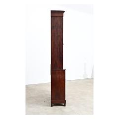French Louis Philippe Mahogany Bibliotheque with Silk Interior - 4688301