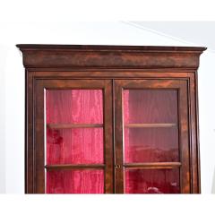 French Louis Philippe Mahogany Bibliotheque with Silk Interior - 4688336