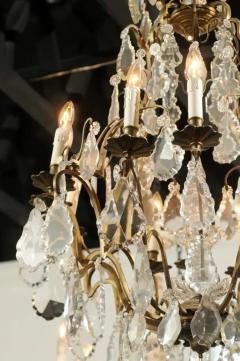 French Louis Philippe Period 10 Light Crystal Chandelier with Gilt Armature - 3422504