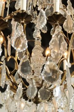French Louis Philippe Period 10 Light Crystal Chandelier with Gilt Armature - 3422609
