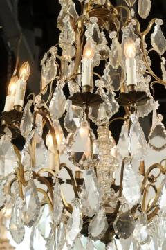 French Louis Philippe Period 10 Light Crystal Chandelier with Gilt Armature - 3422625