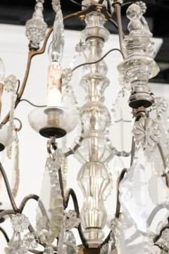 French Louis Philippe Period Nine Light Crystal and Iron Chandelier circa 1840 - 3424105