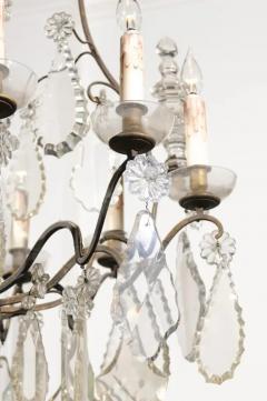 French Louis Philippe Period Nine Light Crystal and Iron Chandelier circa 1840 - 3424148