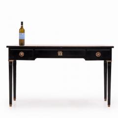 French Louis XIV Style Ebonized Mahogany Writing Desk C 1940 - 4237878