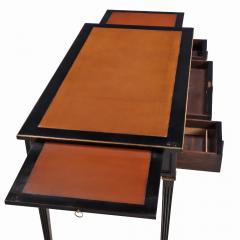 French Louis XIV Style Ebonized Mahogany Writing Desk C 1940 - 4237881