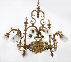 French Louis XIV Style Gilt Bronze Chandelier - 2372477