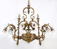 French Louis XIV Style Gilt Bronze Chandelier - 2372478