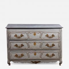 French Louis XIV Style Gray Painted Commode Late 19th Century - 3217219