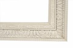 French Louis XIV Style White Painted Wooden Acanthus Wall Mirror Frame - 4657696