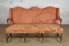 French Louis XIV Three Seat Walnut Sofa - 4348717