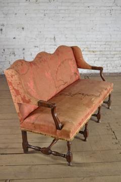 French Louis XIV Three Seat Walnut Sofa - 4348719