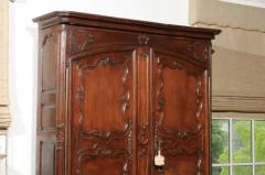 French Louis XV 18th Century Cherry Buffet Deux Corps from the Loire Valley - 3427088