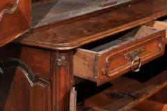 French Louis XV 18th Century Cherry Buffet Deux Corps from the Loire Valley - 3427089