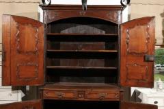 French Louis XV 18th Century Cherry Buffet Deux Corps from the Loire Valley - 3427090