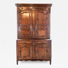 French Louis XV 18th Century Cherry Buffet Deux Corps from the Loire Valley - 3728321