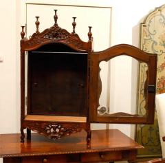 French Louis XV 18th Century Walnut Vitrine Display Cabinet with Glass Door - 3415048