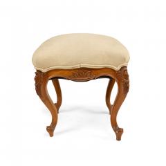 French Louis XV Beige Upholstered Bench - 1420577