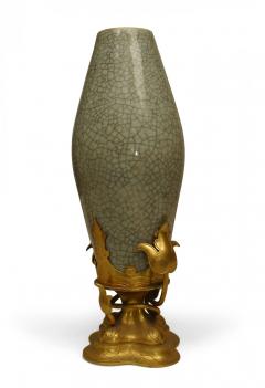 French Louis XV Celadon Porcelain Vase - 4321278