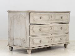 French Louis XV Commode Later Gray Paint 19th Century - 3195151