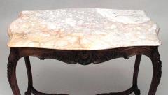 French Louis XV End Table with Marble Top - 4640089