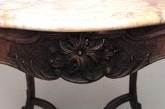 French Louis XV End Table with Marble Top - 4640090