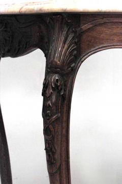 French Louis XV End Table with Marble Top - 4640093