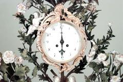 French Louis XV Floral Mantel Clock - 4198232