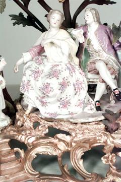 French Louis XV Floral Mantel Clock - 4198234