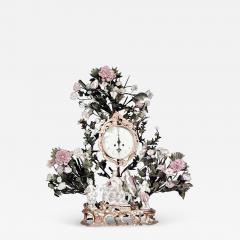French Louis XV Floral Mantel Clock - 4250422