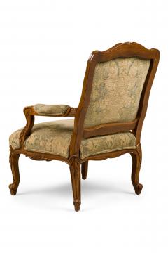 French Louis XV Floral Upholstered Armchair - 4169551