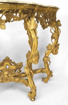 French Louis XV Gilt Floral Console Table - 1428092